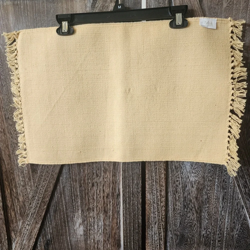 Cotton Stencil Southwestern Horse Cowboy Fringed Placemat or‎ Rug 19